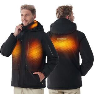 New Heated Jacket for Men with Battery Included/Black, Medium